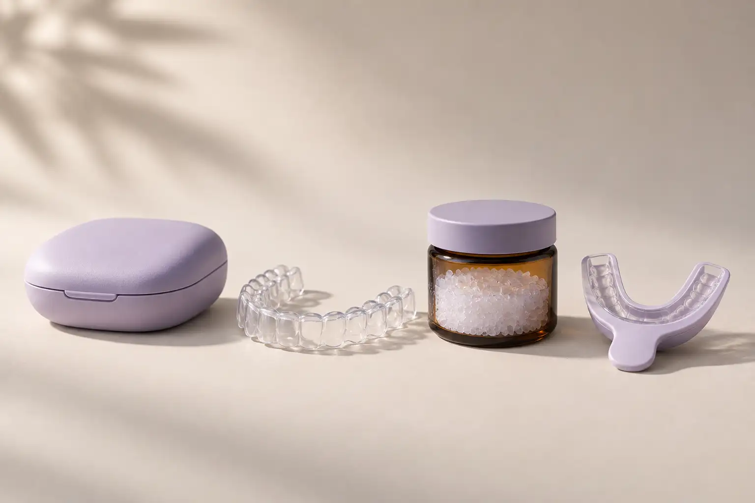 The four aftercare products in a row.